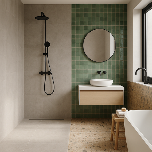 Salle de bain 2025 avec carrelage grand format et zellige – G&M Bâtiment Paris Île-de-France